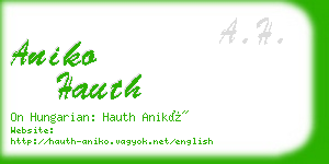 aniko hauth business card